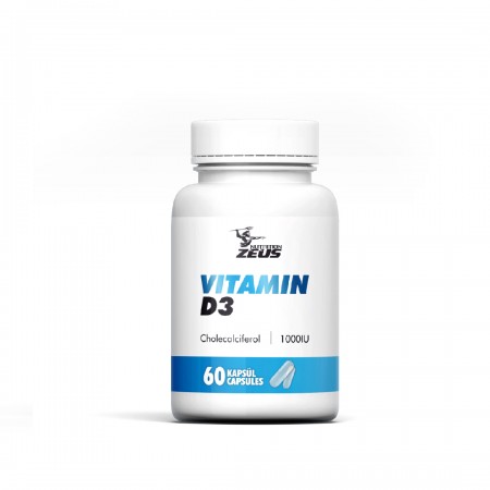 D3 VİTAMİN Zeus Nutrition 60 Kapsül 